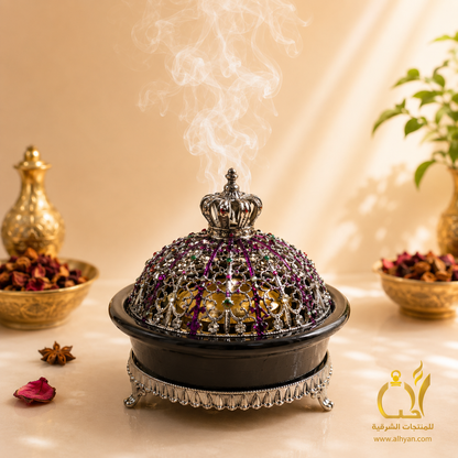 مبخرة التاج بالفحم 👑